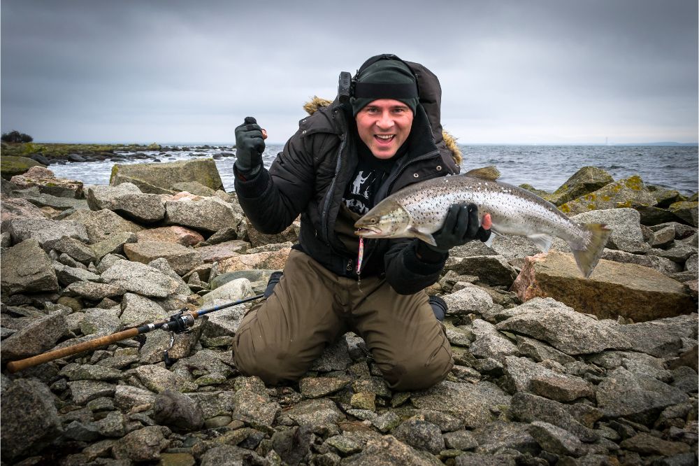 Man holding big sea trout