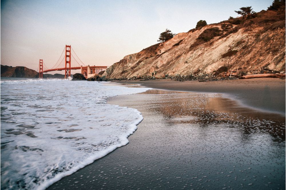 Golden Gate Bridge From Marshall's Beach
